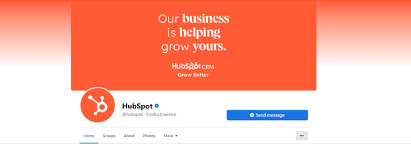 Facebook cover photo example from HubSpot.