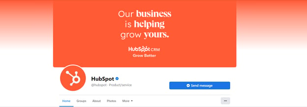 fb cover photo example for desktop from HubSpot