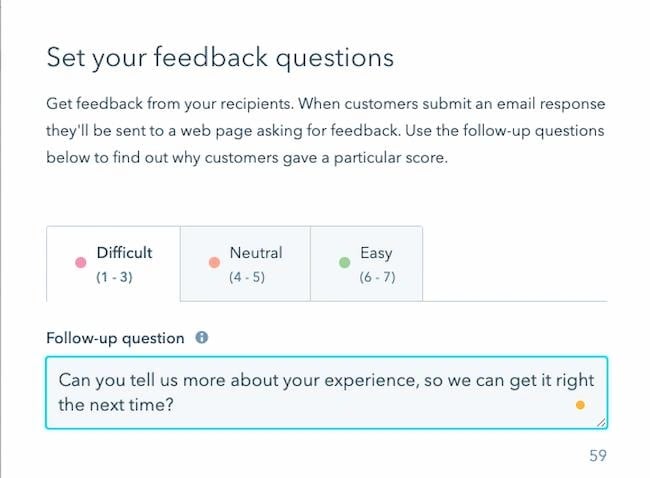 Feedback form instructions: Feedback questions