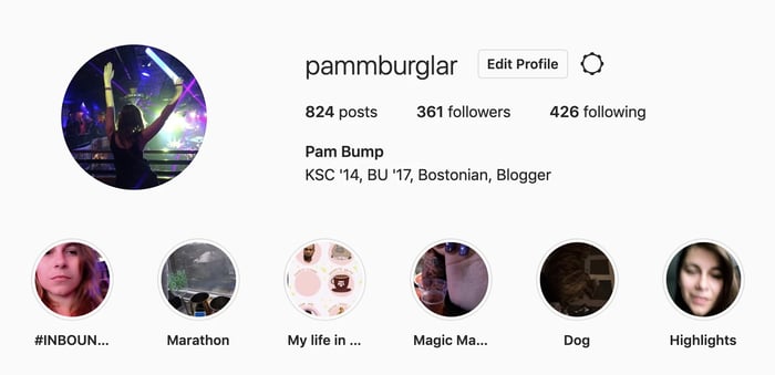 pammburglar Finsta account