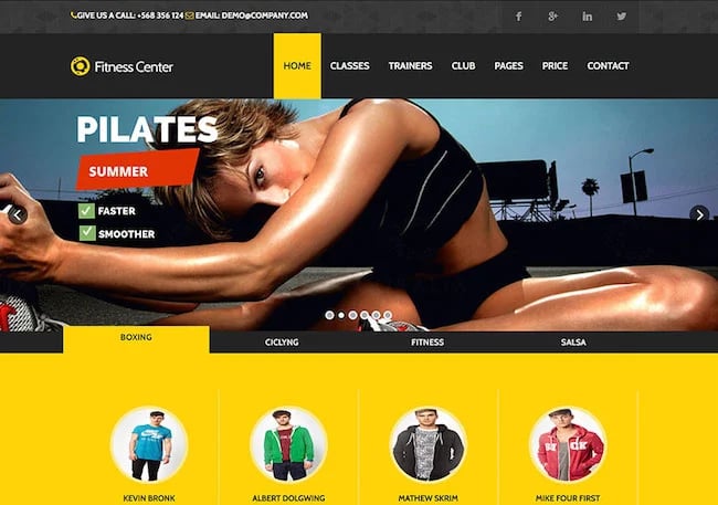 fitness WordPress theme ecommerce 