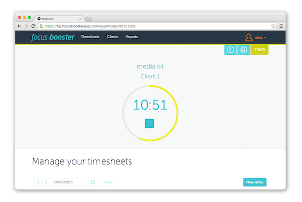 focus booster time management app