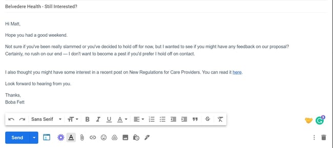 ntroduction email to potential client sample