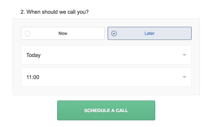 web form examples: Toptal 2