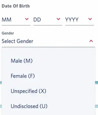 Diverse form options example