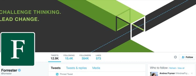 forrester twitter page.