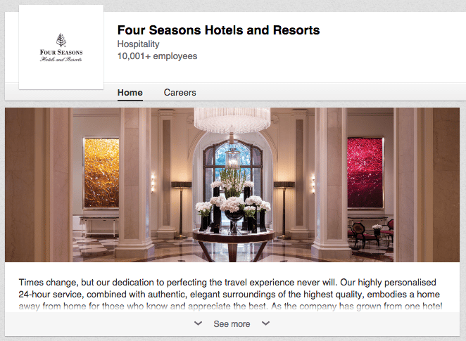 four seasons linkedin page.