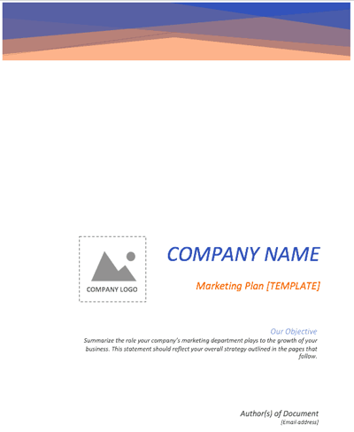An Example Of A Business Plan Cover Page