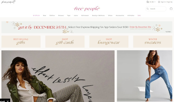 free people holiday homepage