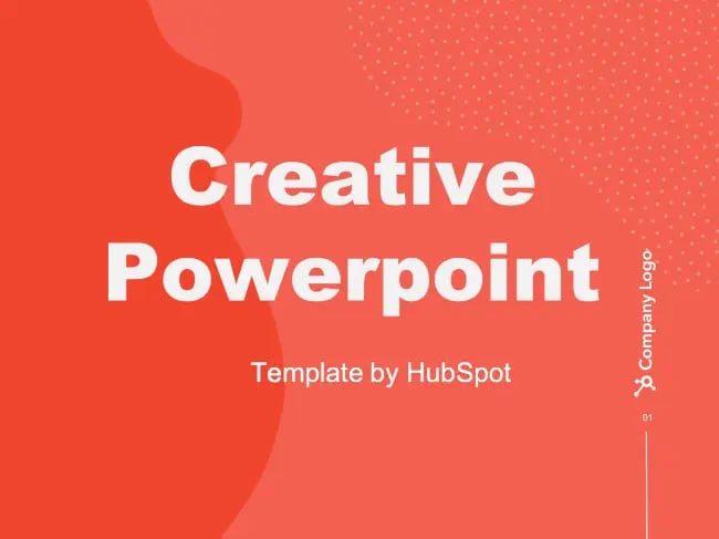 example of one of hubspot's free powerpoint templates for online slide design