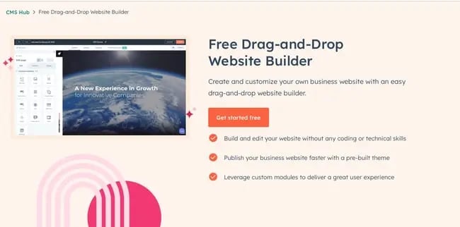 best free website builder: HubSpot