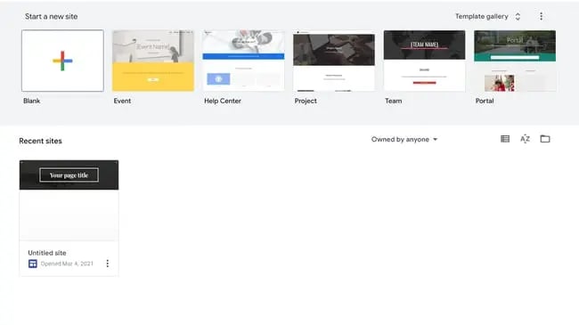  google sites home