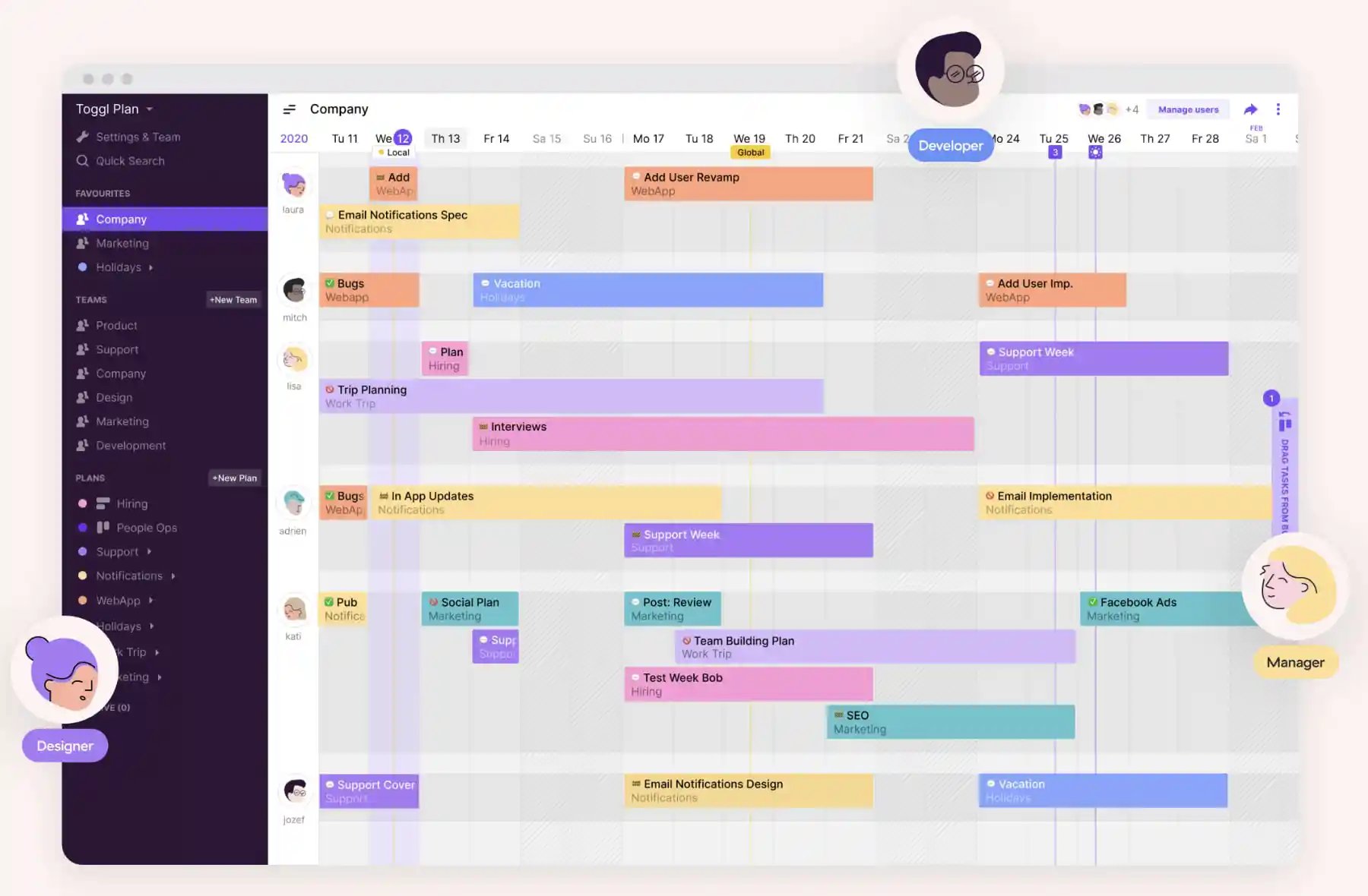 Project management software by Toggl Plan