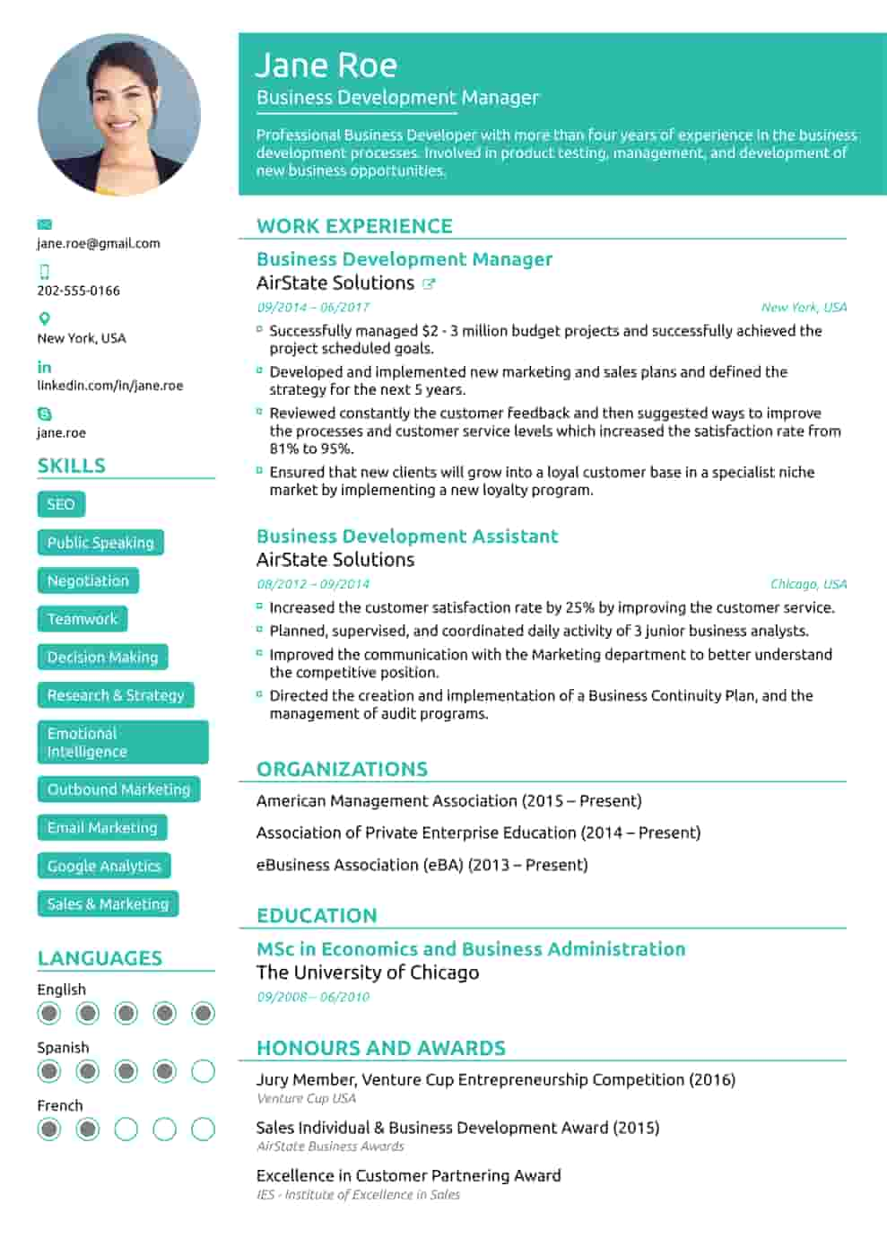 how to build a professional resume for free