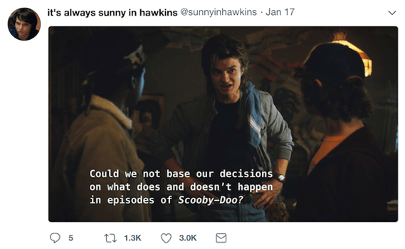 it's always sunny in hawkins parody twitter account of stanger things