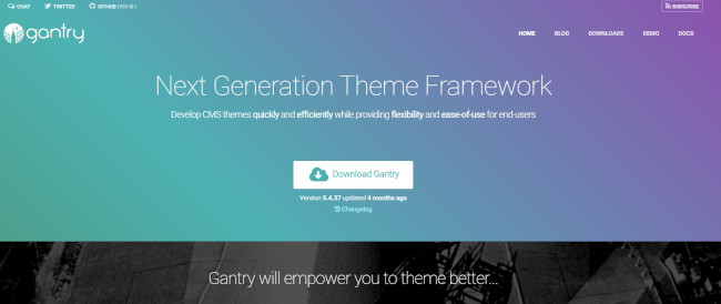 WordPress Starter Theme: Gantry Framework