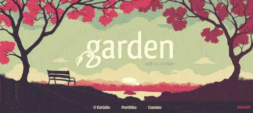 Garden Estudio's site uses parallax scrolling for its header image
