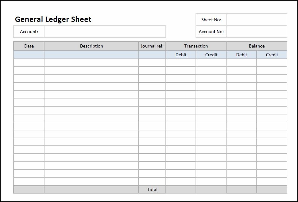 Format Of Journal Ledger And Trial Balance