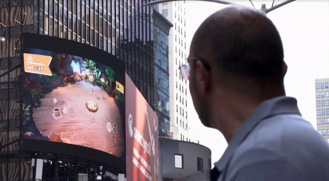 Billboard advertising examples: Interactive billboard from Intel and Genvid
