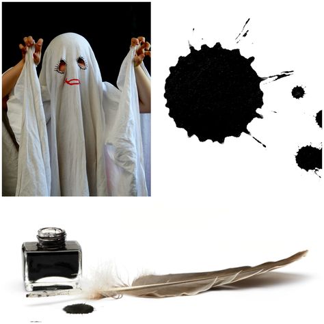 person dressed as ghost for office Halloween party