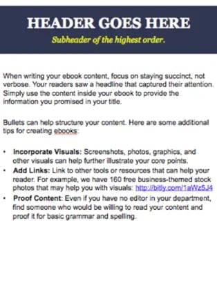 ebook template showing a chapter of a writer's style guide