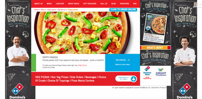 global marketing strategy example by dominos