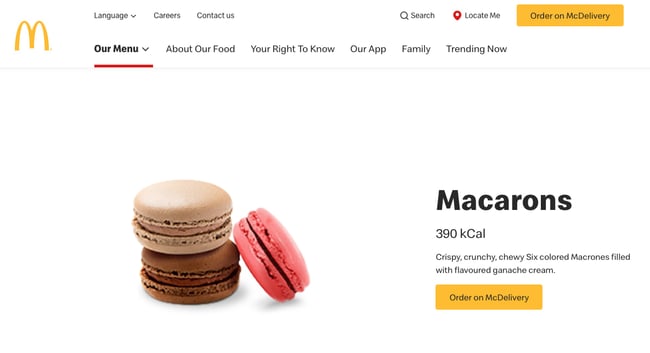 global marketing strategy example by mcdonalds (french macarons)