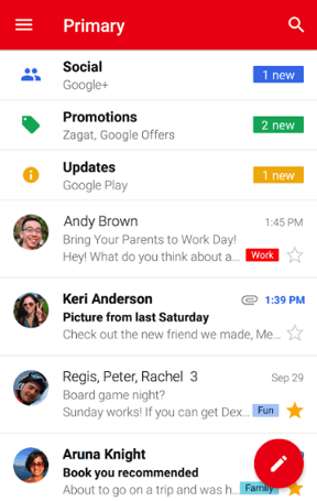 Gmail mobile app for tracking your tasks and goals