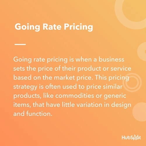 going rate pricing definition