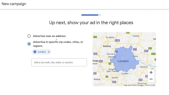 How to Use Google Ads: set your ad location