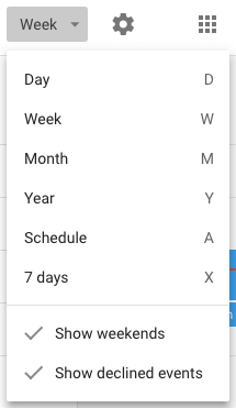 google-calendar-view-Tùy chọn