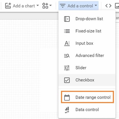 google data studio tips: date range control