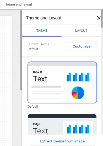 google data studio tips: theme options