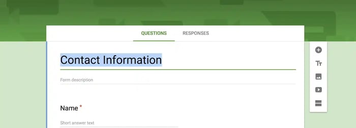 Google Forms Form Description