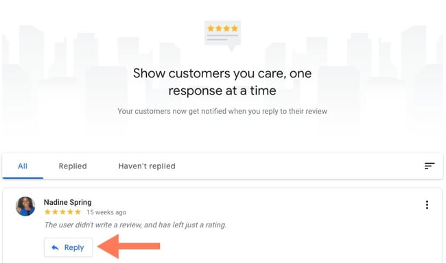 how to respond to google my business reviews: reply