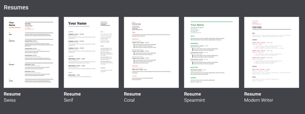 google-resume-templates