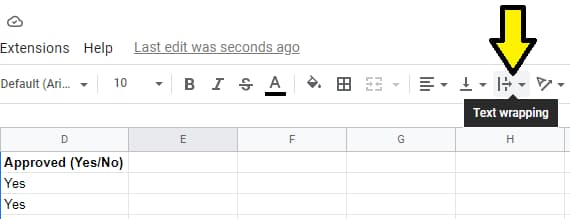 google sheets howto toolbar 2.jpg?width=570&height=219&name=google sheets howto toolbar 2 - How to Wrap Text in Google Sheets