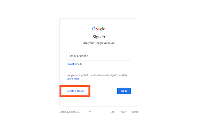  sign into Google