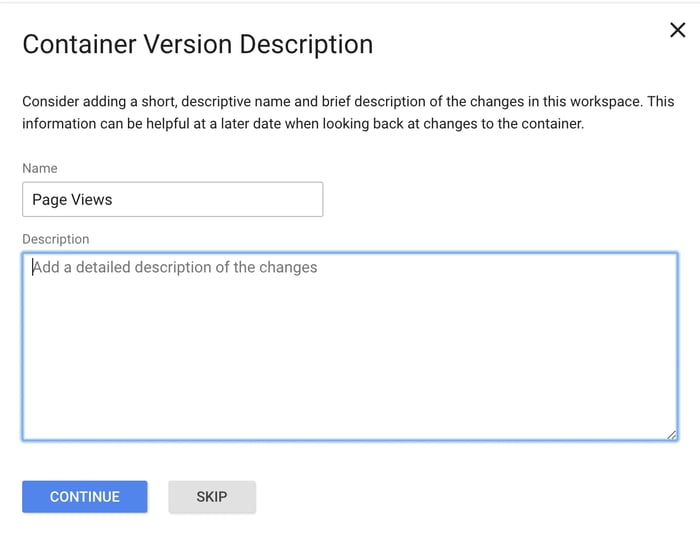 Add a name and description to your Google Tag Manager Tags