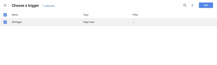 Set up a tag trigger in Tag Manager