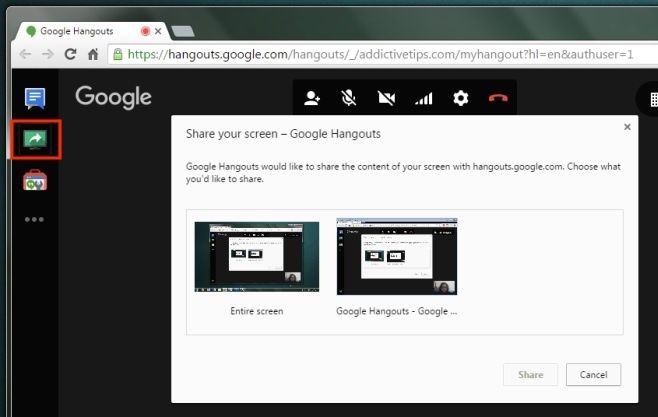 google hangouts share screen dual monitor