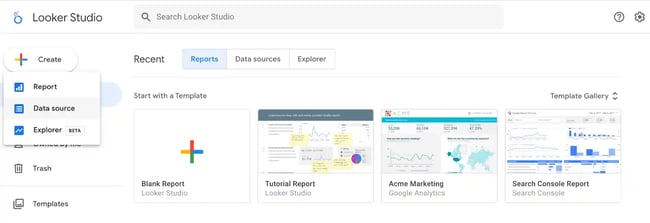 Google Looker Studio Tutorial: Create a data source