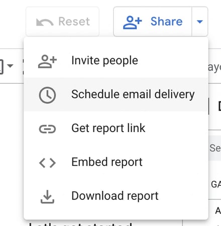Beginner Google Looker Studio Tips: send scheduled reports
