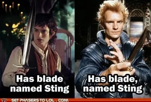 blade-named-sting grammar joke