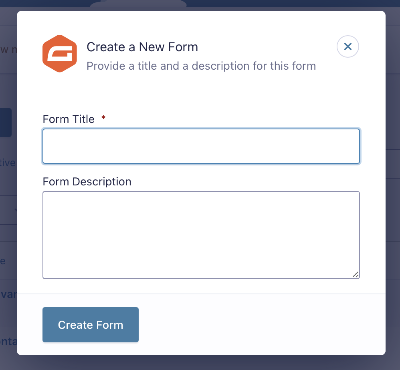 the title and description prompt int he gravity forms wordpress plugin