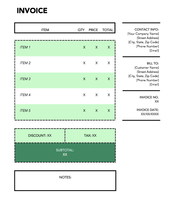 Professional Services Invoice Template from blog.hubspot.com