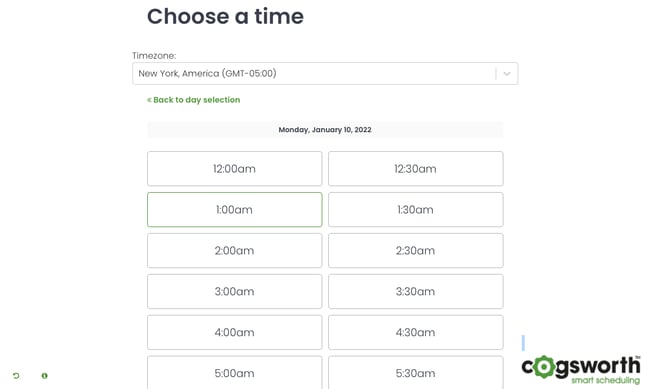 Scheduling tool example: Cogsworth