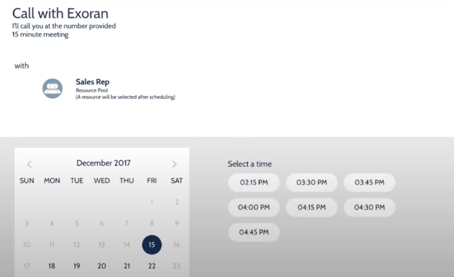 group scheduling tool: exoran