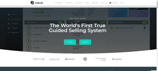 guided selling software: zebrafi