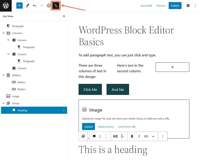 WordPress gutenberg block editor